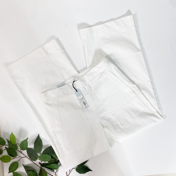 high waisted winter white pants